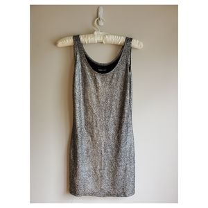 Silver foil dress